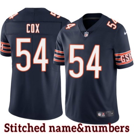 Navy Home Ron Cox Jersey Chicago Bears #54