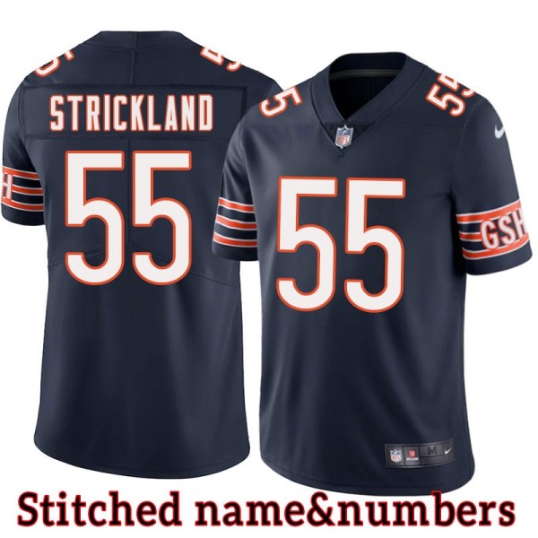 Navy Home Larry Strickland Jersey Chicago Bears #55