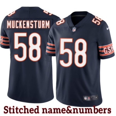 Navy Home Jerry Muckensturm Jersey Chicago Bears #58