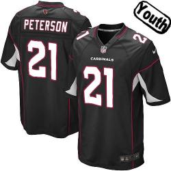 [NEW,Sewn-on]Patrick Peterson Youth Football Jersey - Arizona #21 PETERSON Jersey (Black) For Youth/Kid
