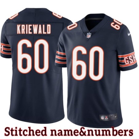 Navy Home Doug Kriewald Jersey Chicago Bears #60