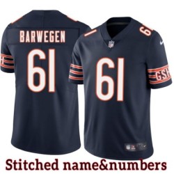 Navy Home Dick Barwegen Jersey Chicago Bears #61