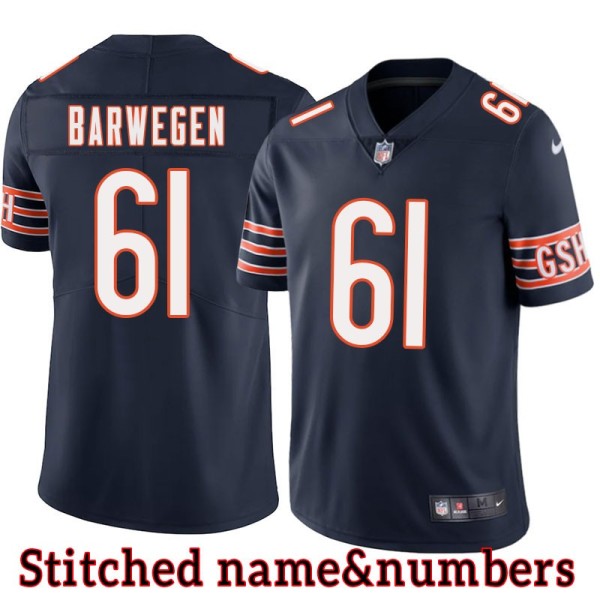 Navy Home Dick Barwegen Jersey Chicago Bears #61