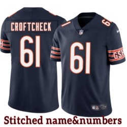 Navy Home Don Croftcheck Jersey Chicago Bears #61