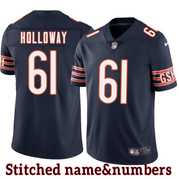 Navy Home Glen Holloway Jersey Chicago Bears #61