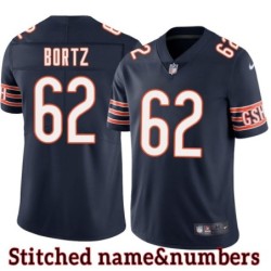 Navy Home Mark Bortz Jersey Chicago Bears #62
