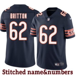 Navy Home Eben Britton Jersey Chicago Bears #62