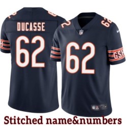 Navy Home Vlad Ducasse Jersey Chicago Bears #62