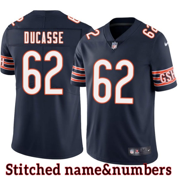 Navy Home Vlad Ducasse Jersey Chicago Bears #62