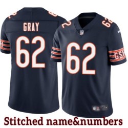 Navy Home Chris Gray Jersey Chicago Bears #62