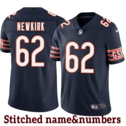 Navy Home Robert Newkirk Jersey Chicago Bears #62
