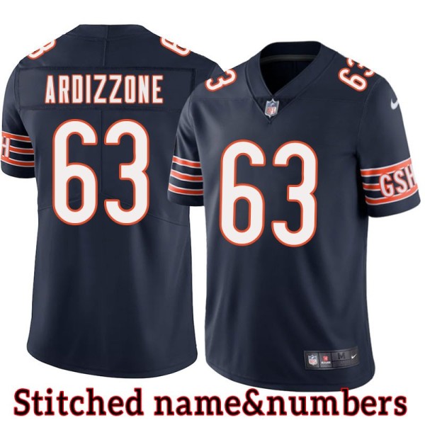 Navy Home Tony Ardizzone Jersey Chicago Bears #63