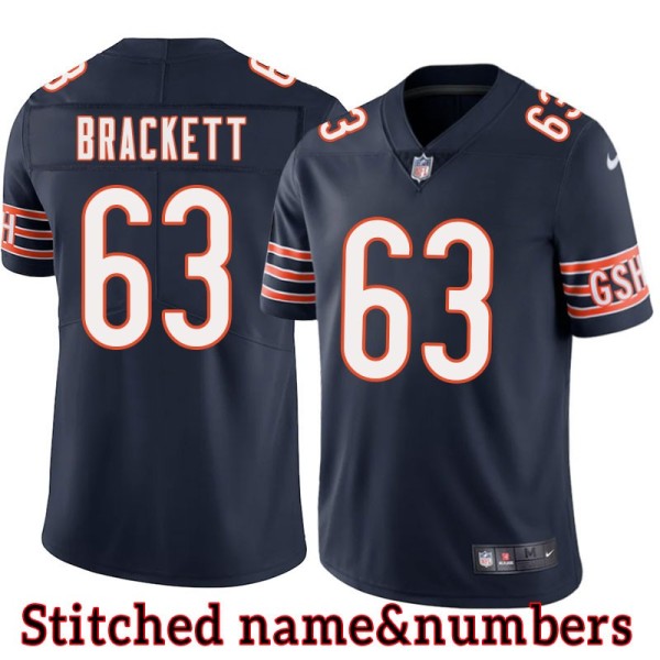 Navy Home M.L. Brackett Jersey Chicago Bears #63