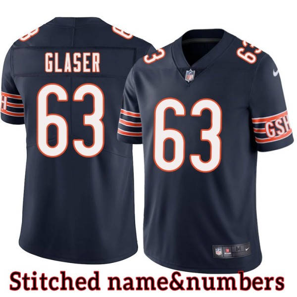 Navy Home Chris Glaser Jersey Chicago Bears #63