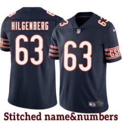 Navy Home Jay Hilgenberg Jersey Chicago Bears #63