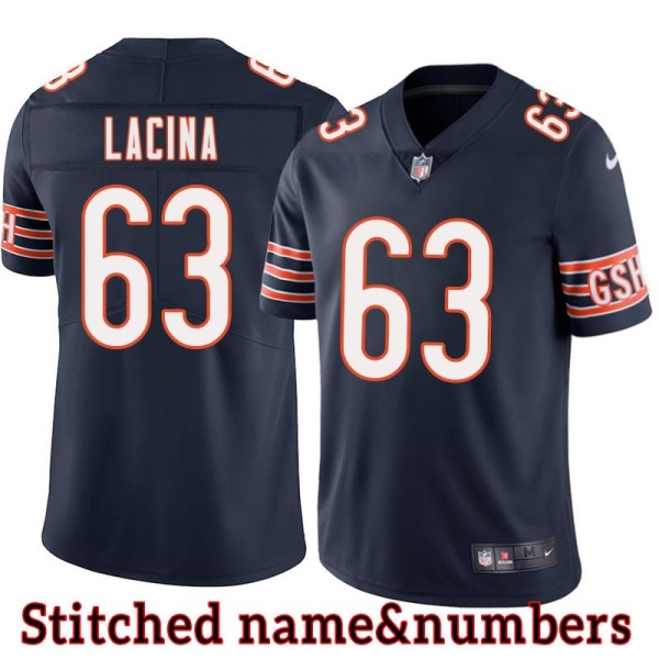 Navy Home Corbin Lacina Jersey Chicago Bears #63
