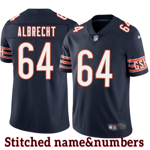 Navy Home Ted Albrecht Jersey Chicago Bears #64