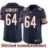 Navy Home Ted Albrecht Jersey Chicago Bears #64