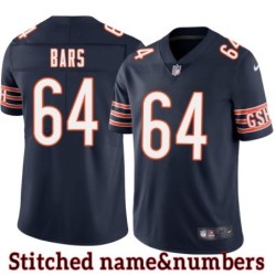 Navy Home Alex Bars Jersey Chicago Bears #64