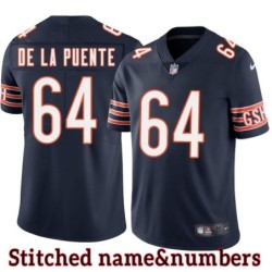 Navy Home Brian De La Puente Jersey Chicago Bears #64