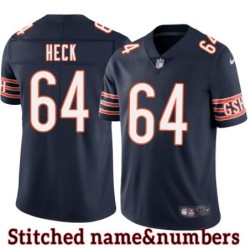 Navy Home Andy Heck Jersey Chicago Bears #64