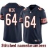Navy Home Andy Heck Jersey Chicago Bears #64