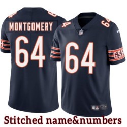 Navy Home Will Montgomery Jersey Chicago Bears #64
