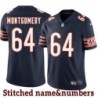 Navy Home Will Montgomery Jersey Chicago Bears #64