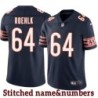 Navy Home Jon Roehlk Jersey Chicago Bears #64