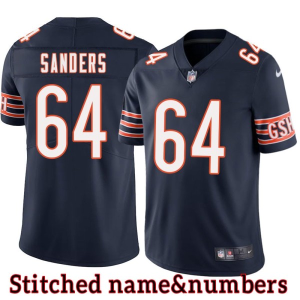 Navy Home Glenell Sanders Jersey Chicago Bears #64