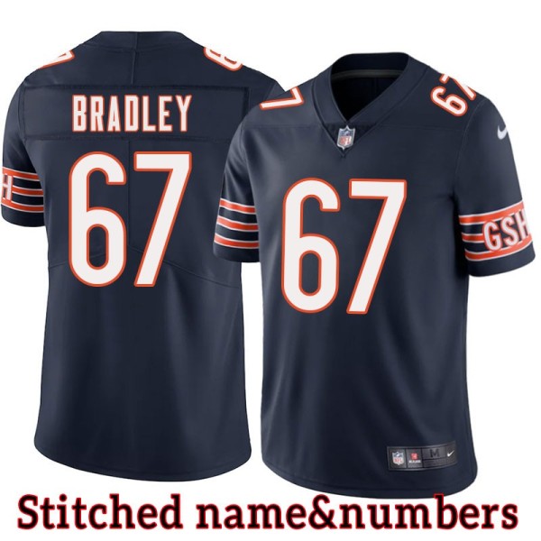 Navy Home Ed Bradley Jersey Chicago Bears #67
