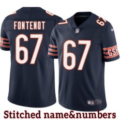 Navy Home Jerry Fontenot Jersey Chicago Bears #67