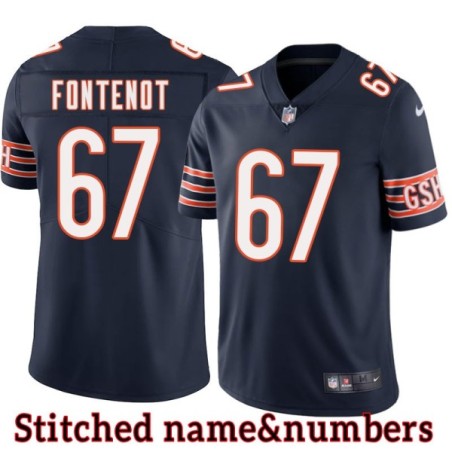 Navy Home Jerry Fontenot Jersey Chicago Bears #67