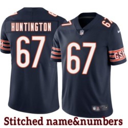 Navy Home Greg Huntington Jersey Chicago Bears #67