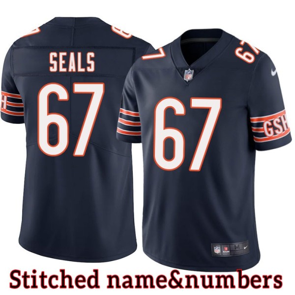 Navy Home George Seals Jersey Chicago Bears #67