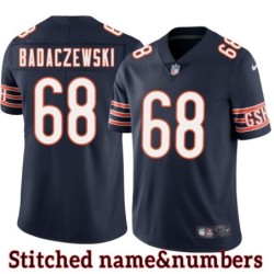 Navy Home John Badaczewski Jersey Chicago Bears #68