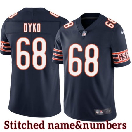 Navy Home Chris Dyko Jersey Chicago Bears #68