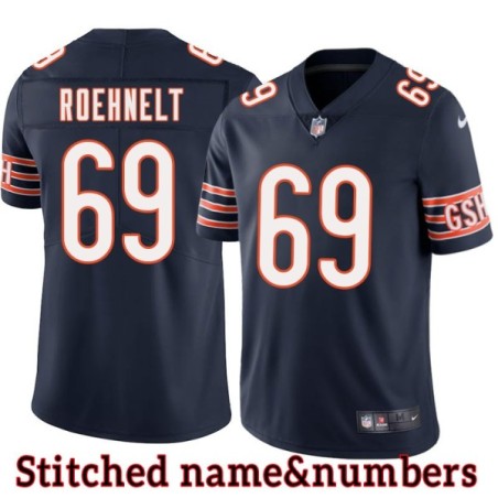 Navy Home Bill Roehnelt Jersey Chicago Bears #69