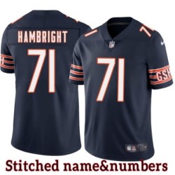 Navy Home Arlington Hambright Jersey Chicago Bears #71