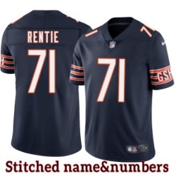 Navy Home Caesar Rentie Jersey Chicago Bears #71