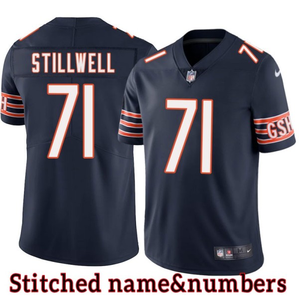 Navy Home Roger Stillwell Jersey Chicago Bears #71
