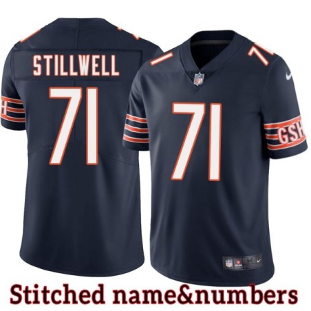 Navy Home Roger Stillwell Jersey Chicago Bears #71