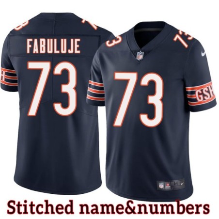 Navy Home Tayo Fabuluje Jersey Chicago Bears #73