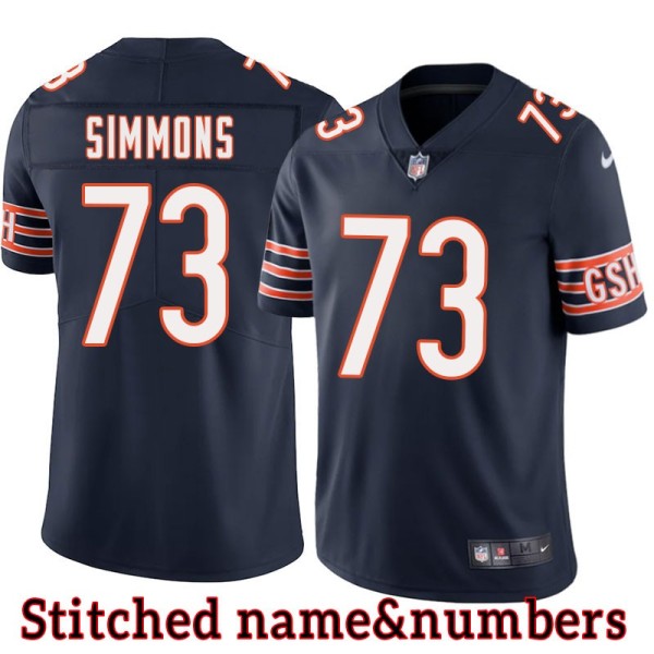 Navy Home Lachavious Simmons Jersey Chicago Bears #73