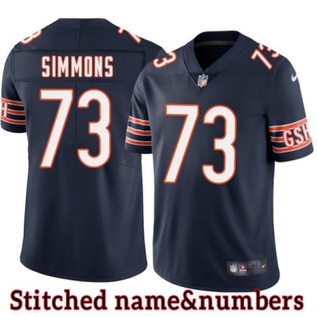 Navy Home Lachavious Simmons Jersey Chicago Bears #73