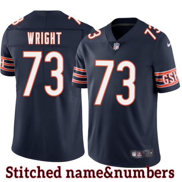 Navy Home Steve Wright Jersey Chicago Bears #73