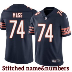 Navy Home Wayne Mass Jersey Chicago Bears #74