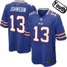 [NEW,Sewn-on]Steve Johnson Youth Football Jersey - Buffalo #13 JOHNSON Jersey (Blue) For Youth/Kid