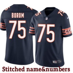 Navy Home Larry Borom Jersey Chicago Bears #75