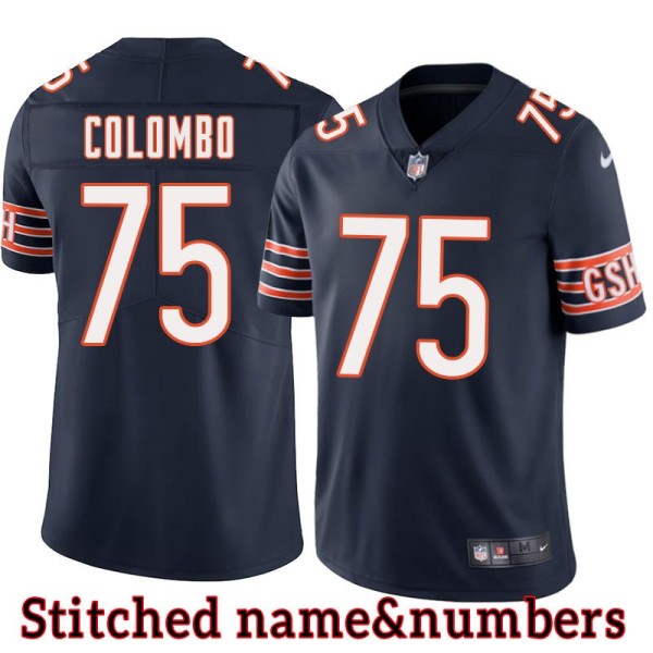 Navy Home Marc Colombo Jersey Chicago Bears #75